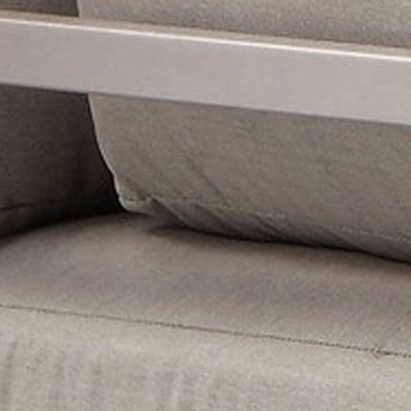 Cilo 34 Inch Outdoor Armchair, Gray Aluminum, Water Resistant Cushions