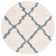 preview thumbnail 152 of 162, SAFAVIEH Dallas Shag Giusy Trellis 1.5-inch Thick Rug 6' Round - Ivory/Light Blue - Round