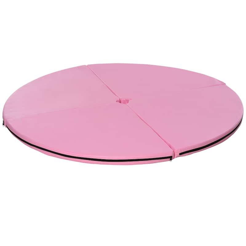 Soozier Pole Dance Mat Foldable Yoga Exercise Safety Dancing Cushion Crash Padding - Pink