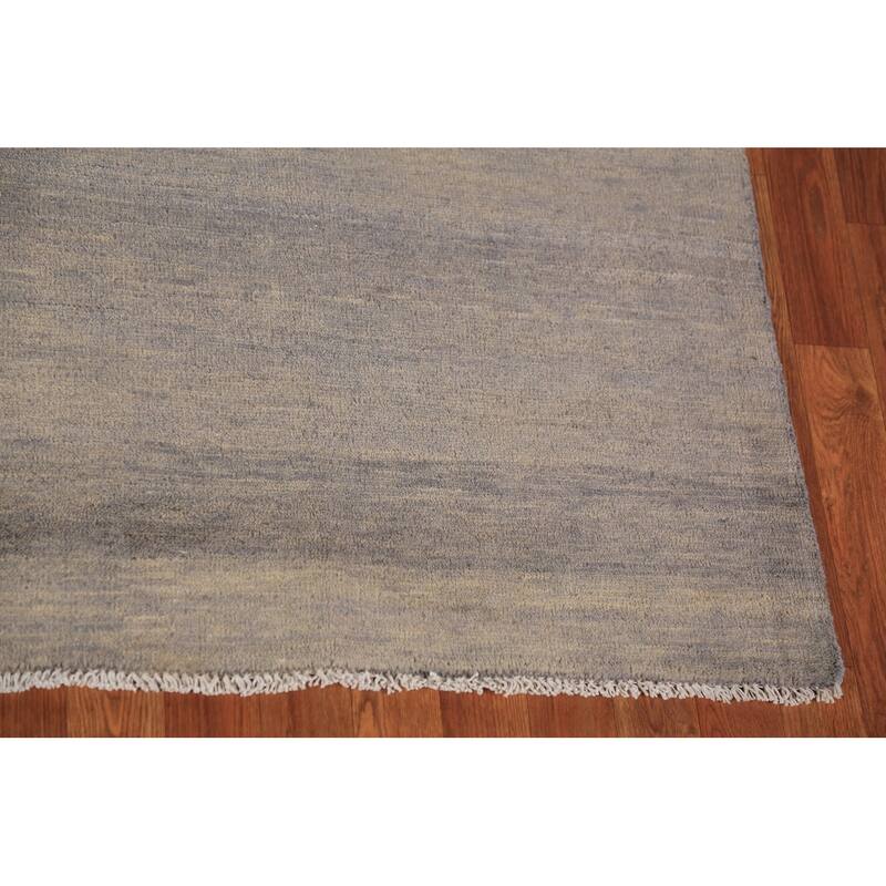 Grays & Beige Modern Gabbeh Area Rug Handmade Wool Carpet - 6'9" x 9'8"