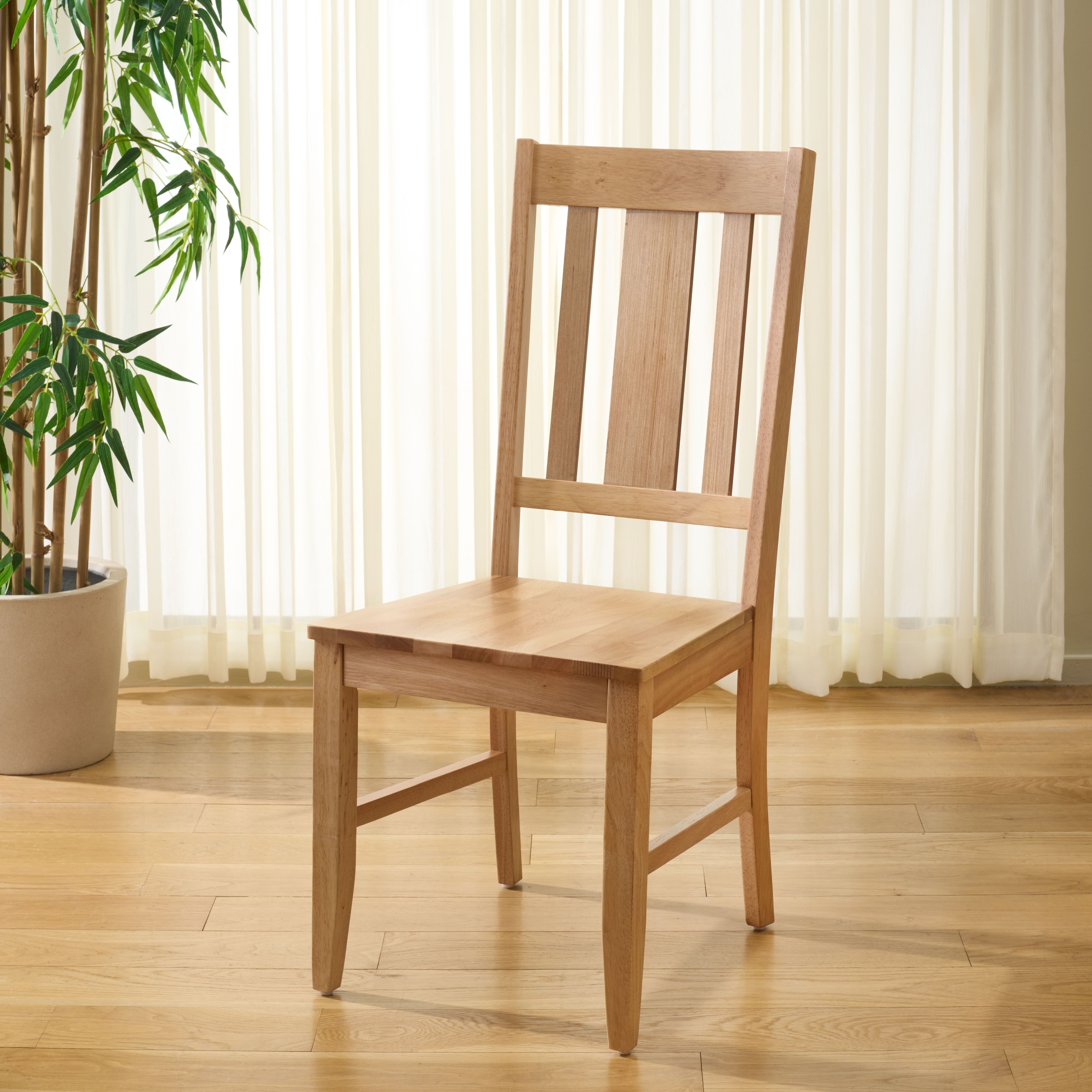 SAFAVIEH Home Roswitha Slat Back Side Chair - 18"W x 22"D x 39"H