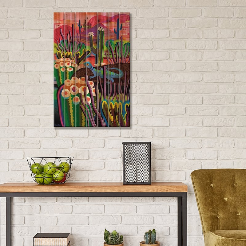 Sunnyslope Print On Wood by Charles Harker - Multi-Color