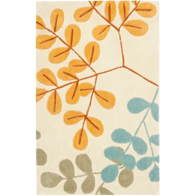 SAFAVIEH Handmade Modern Art Cvetana Modern Polyester Rug