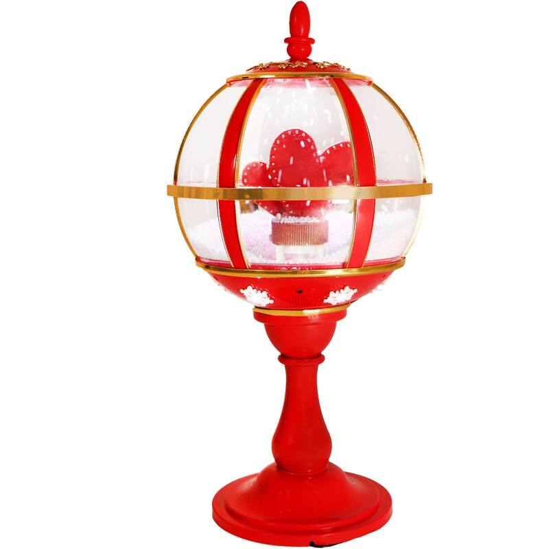 Fraser Hill Farm 23-In. Musical Snowy Tabletop Valentine's Day Lantern