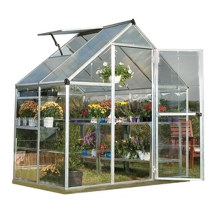 Palram - Canopia Outdoor Hybrid 6' x 14' Greenhouse - Silver