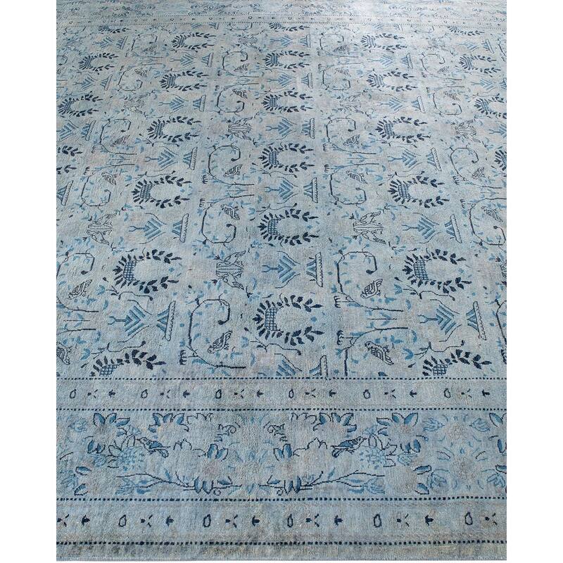 Fine Vibrance, One-of-a-Kind Hand-Knotted Area Rug - Gray, 8' 1" x 10' 2" - 8' 1" x 10' 2"