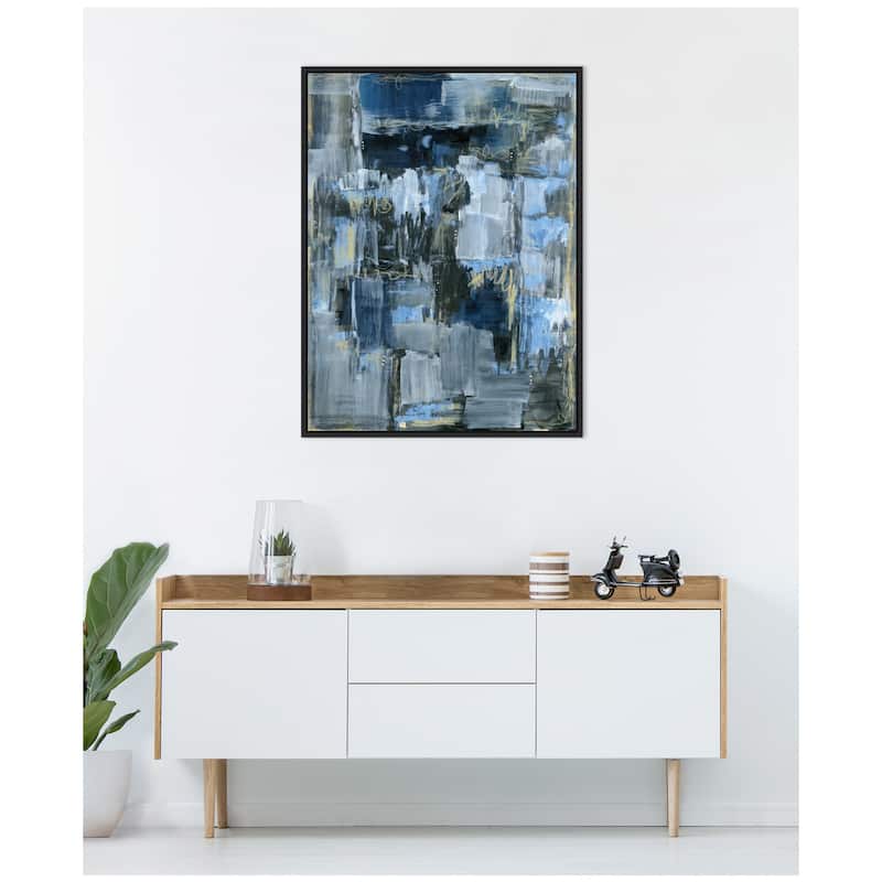 Kate and Laurel Sylvie Thunder Only Happens When its Raining Framed Canvas by Leah Nadeau