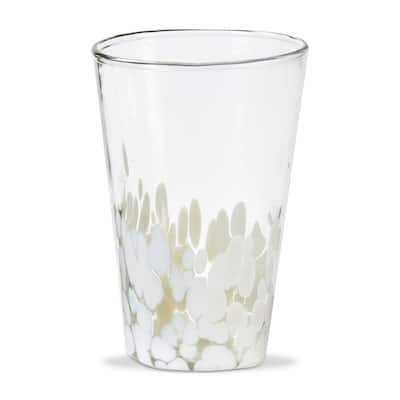 Pinto Confetti White Tumbler - 15oz Dishwasher Safe Drinkware, Everyday Use, 5" H x 3.5" L x 3.5" W
