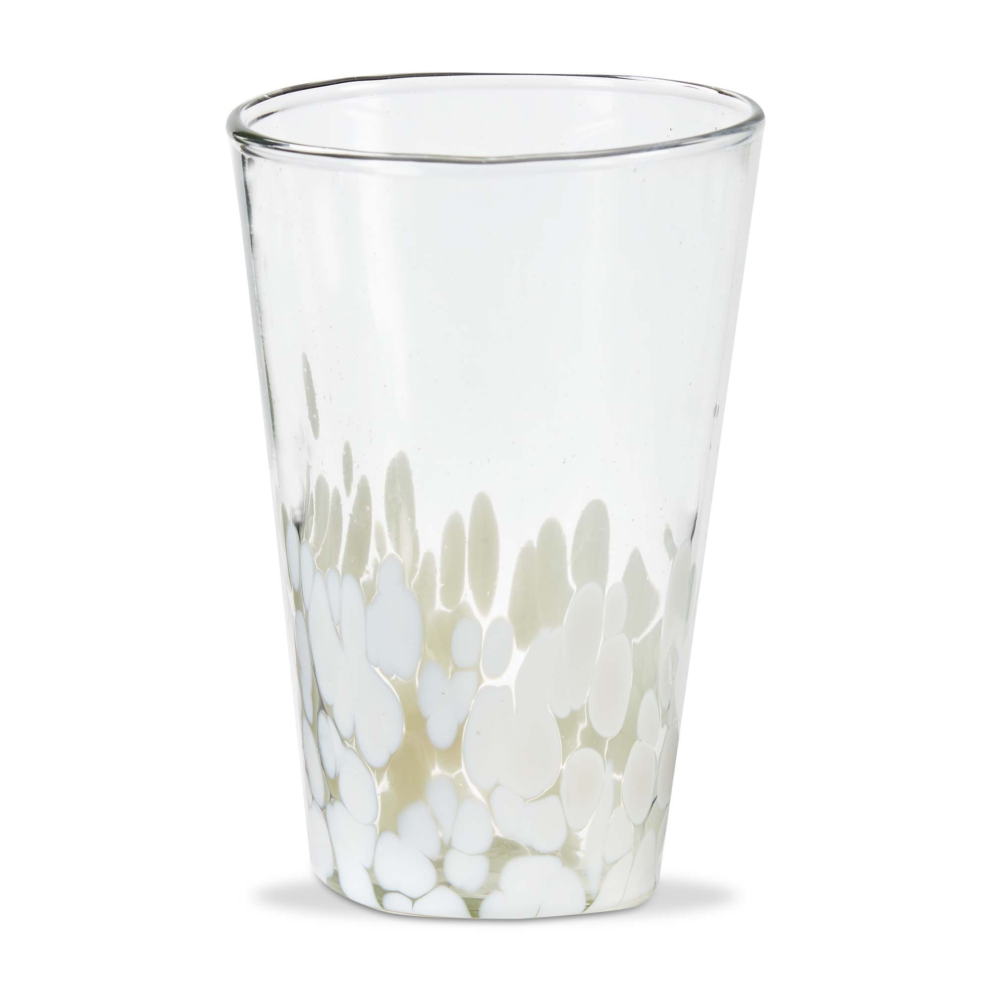 Pinto Confetti White Tumbler - 15oz Dishwasher Safe Drinkware, Everyday Use, 5" H x 3.5" L x 3.5" W