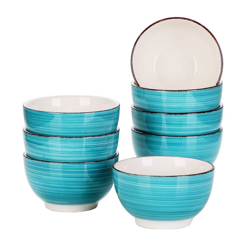 vancasso Bella 5.5 Inch Stoneware Large Serving Bowl Set,24Oz.