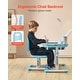 preview thumbnail 17 of 23, Kids Chair and Desk Set Table with Adjustable Height and Steel Frame Suitable for Any Room - 27.56 x 20.08 x (20.87 - 27.95) in