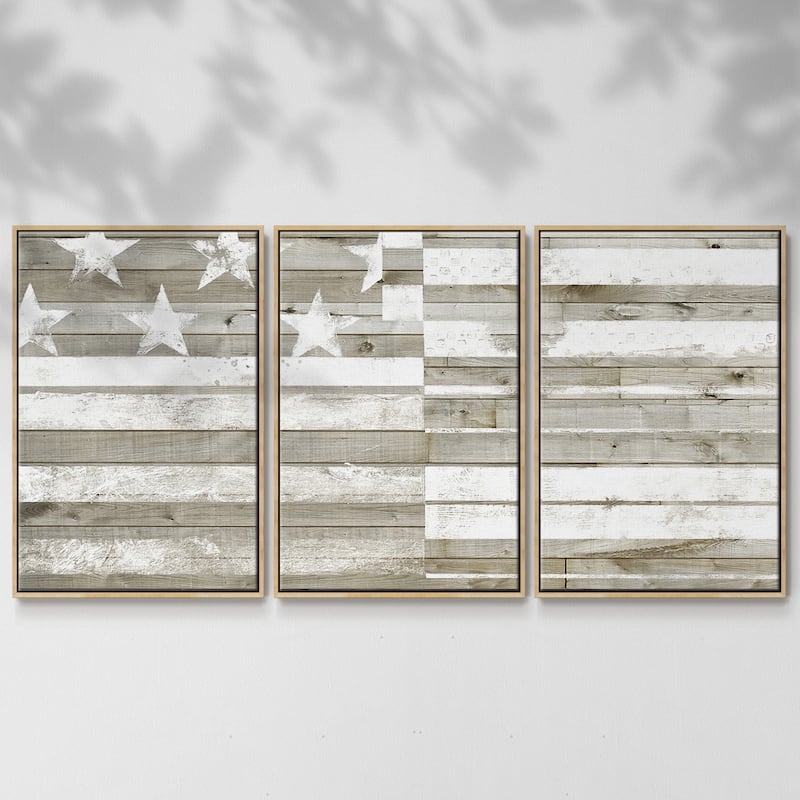 Americana Flag - Multi Piece Framed Canvas