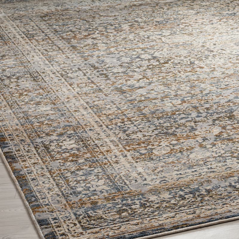 Camilla Vintage Blues/Rust Area Rug
