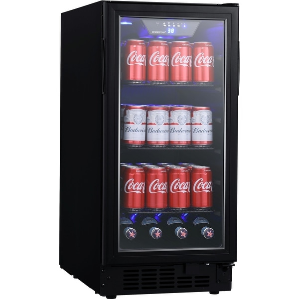 EdgeStar BBR901BL 15" Wide 80 Can Built-In Beverage Center with Slim Design - Black