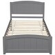 preview thumbnail 5 of 4, Wood Twin Size Platform Bed with Headboard,Footboard and Wood Slat Support