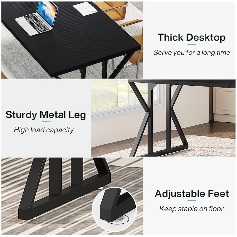 70.8-Inch Executive Desk, Large Computer Office Desk Workstation
