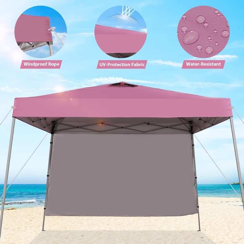Ainfox 8 x 8 ft Pop-up Canopy Tent, Outdoor Gazebo for Beach, Sun Shade