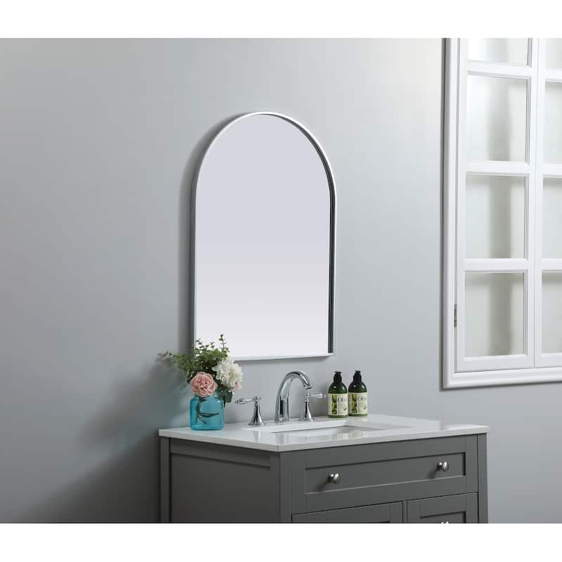 Indigo Home Metal Frame Arch Mirror 22x30 Inch
