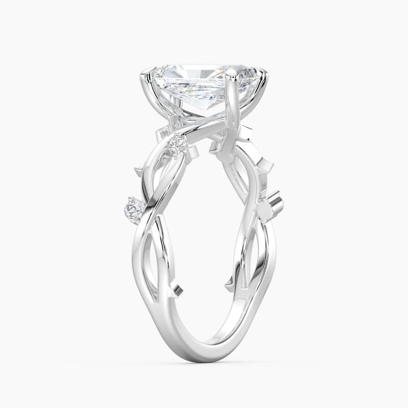 Auriya 14K Gold Lab Grown Diamond Radiant Cut Twisted Vine Engagement Ring 1.03 - 5.03ct. tw. (F-G, VS)