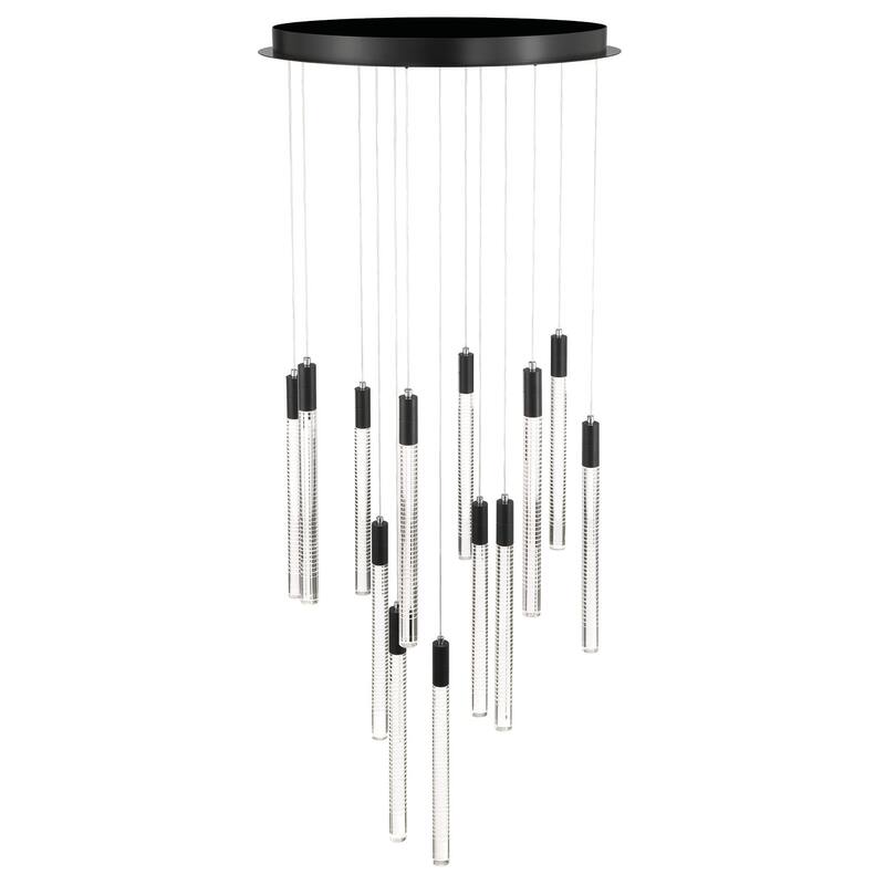 Artcraft Celine Integrated LED Chandelier - Black Finish