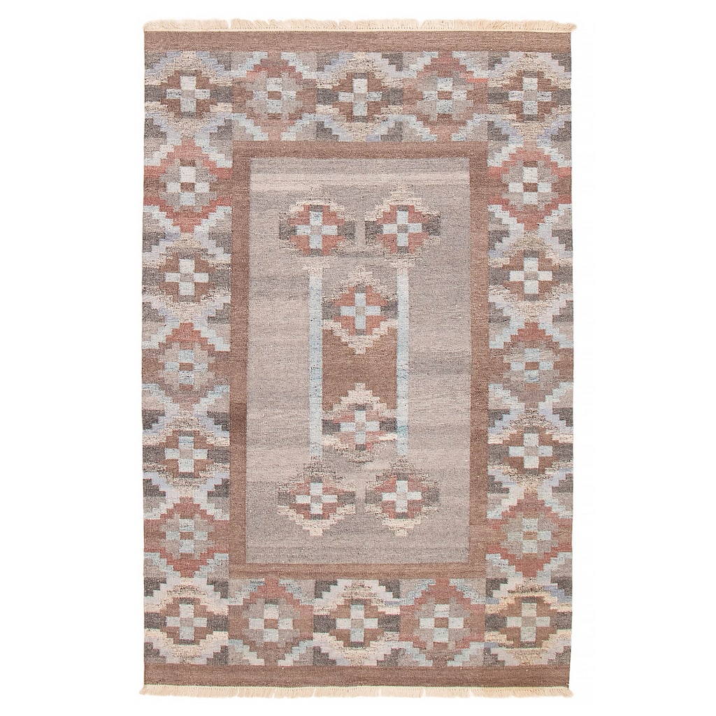 Ankara FW Grey Kilim 5'2" x 8'1" - 5'2 x 8'1