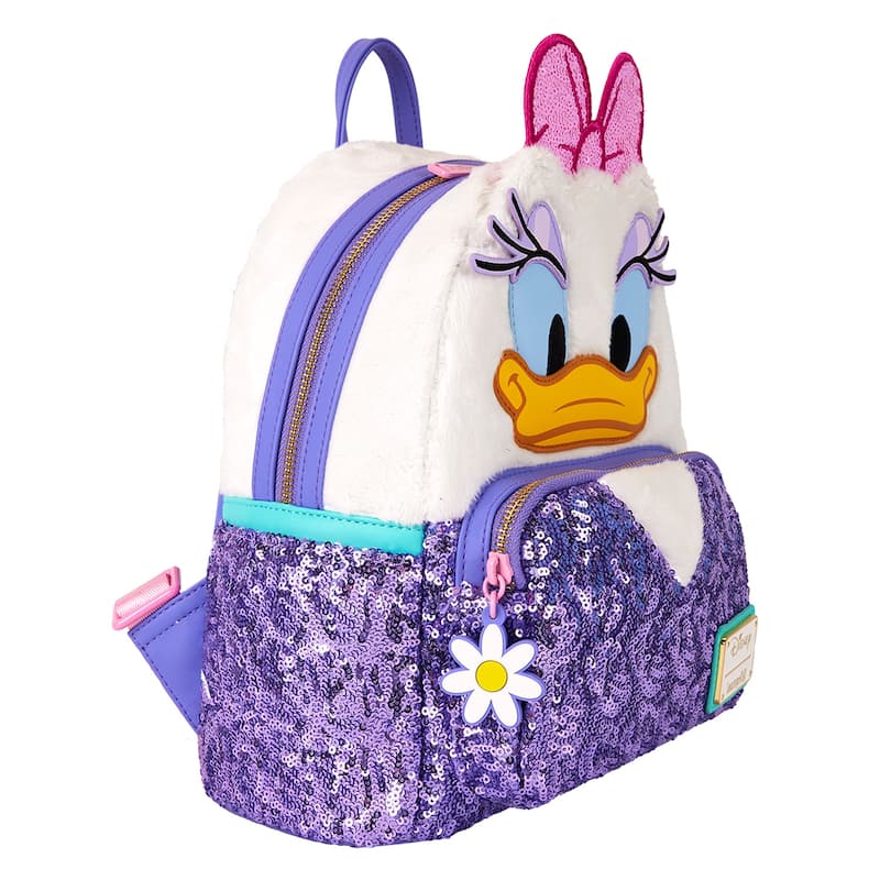 Daisy Duck 85th Anniversary Sequin Plush Cosplay Mini Backpack