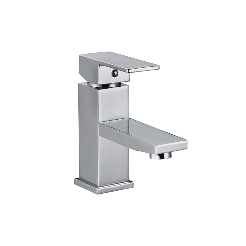 SAFAVIEH Solea Bliss Chrome 6-inch Single-handle Bathroom Vessel Faucet - 2"W x 6"D x 6"H