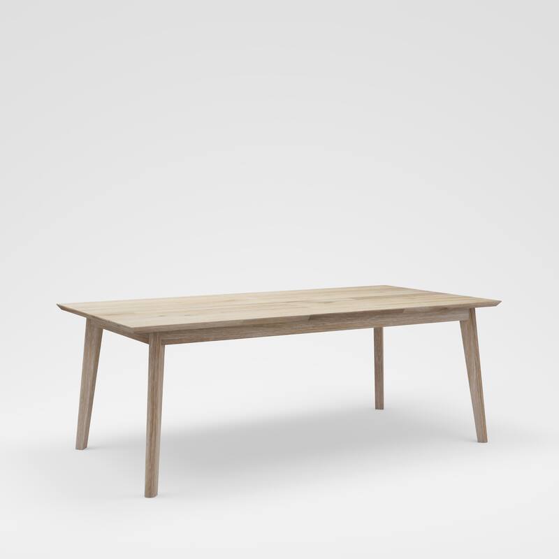 Midtown Concept Indoor Wire Brushed Wood Dining Table - Waxed Grey Oak - Waxed Grey Oak