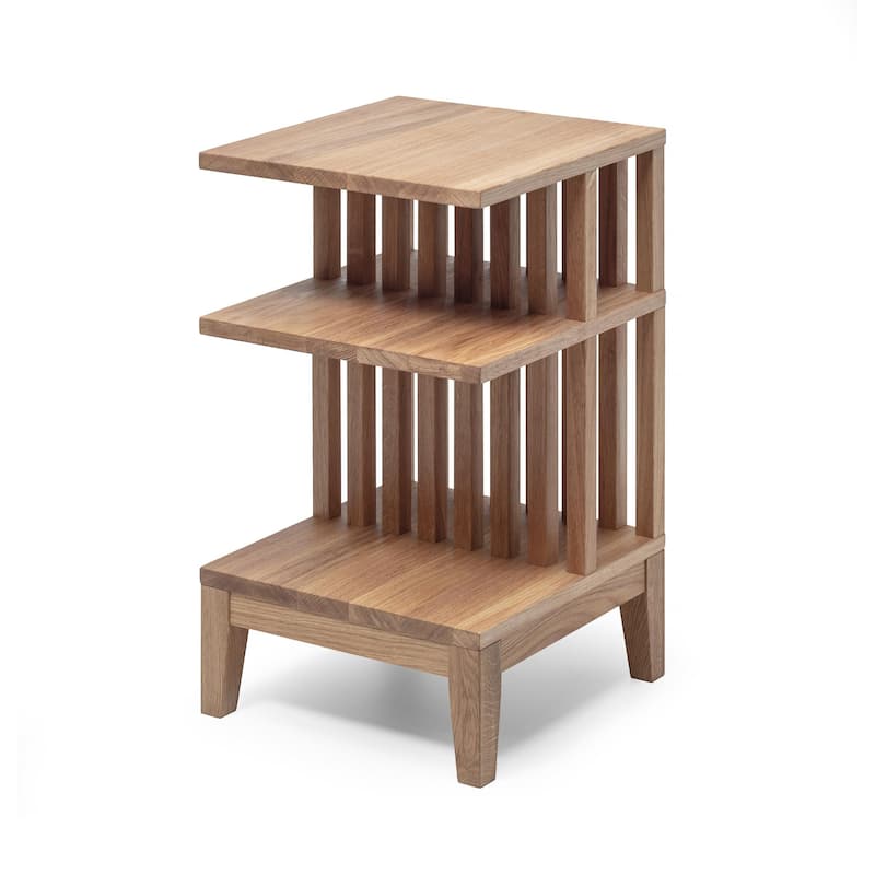 Scandinavian Solid Oak Wood Nightstand Bedside Table