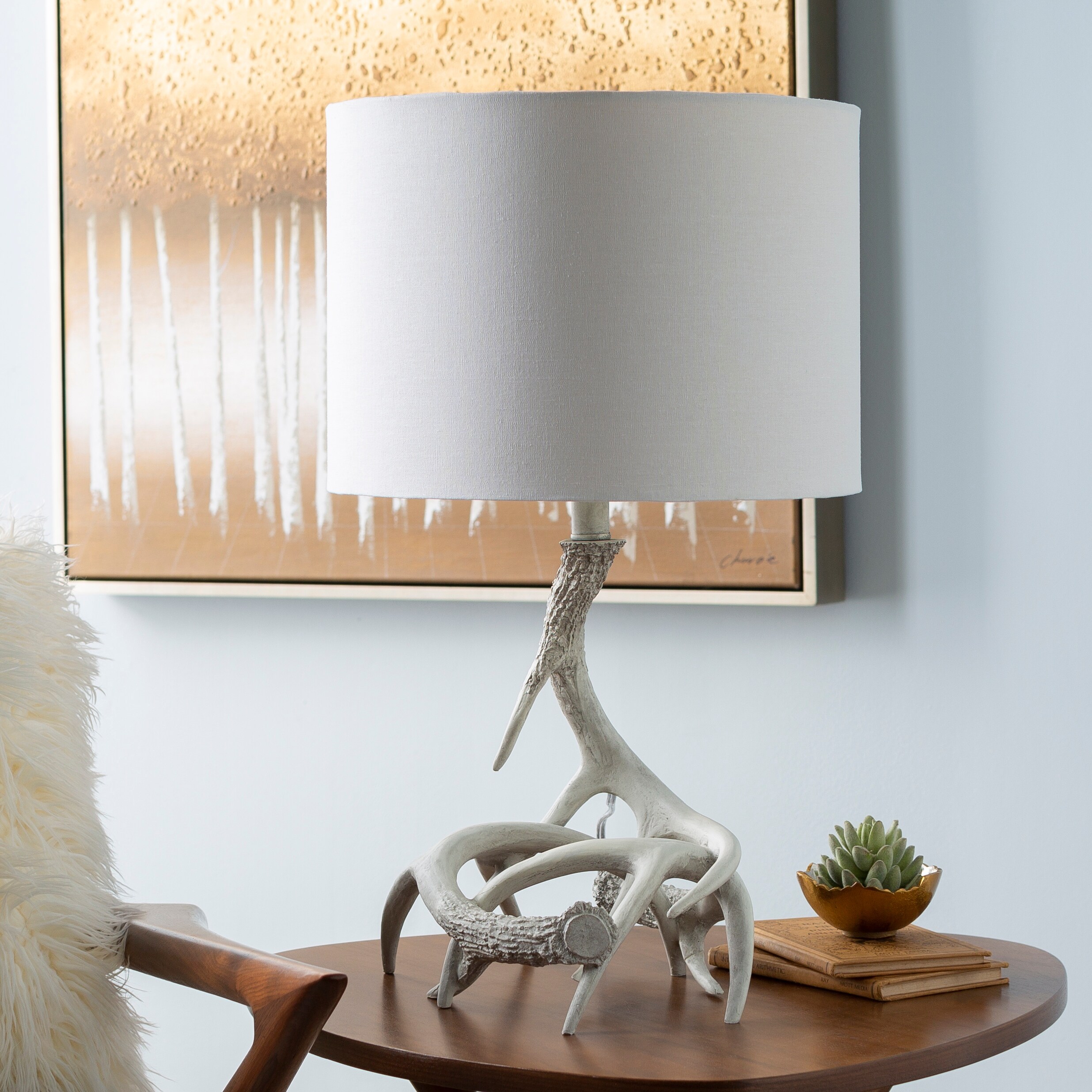 antler table lamp next