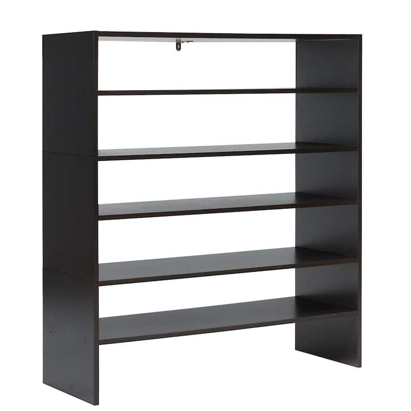 3-Piece Multipurpose MDF Stackable Storage Shoe Rack with 2-Tier Shelves for Hallway or Living Room - 31"x 12"x36" (L x W x H)