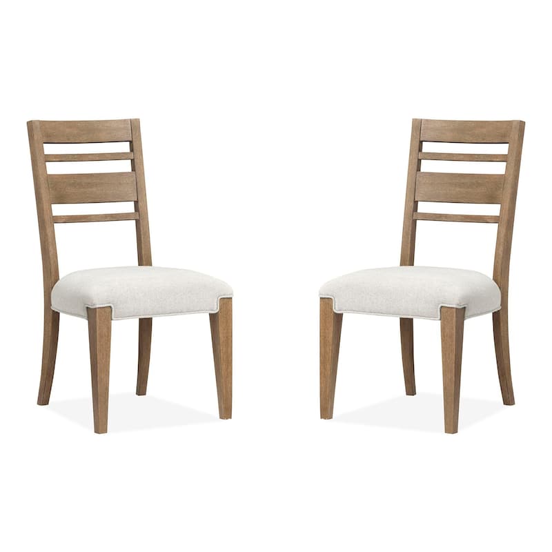 Magnussen Home Plum Creek Sierra Brown Upholstered Side Chair Two Pack - 20.63''W x 22.75''D x 38''H - 20.63''W x 22.75''D x 38''H - Set of 2 - Sierra Brown - Dining Height