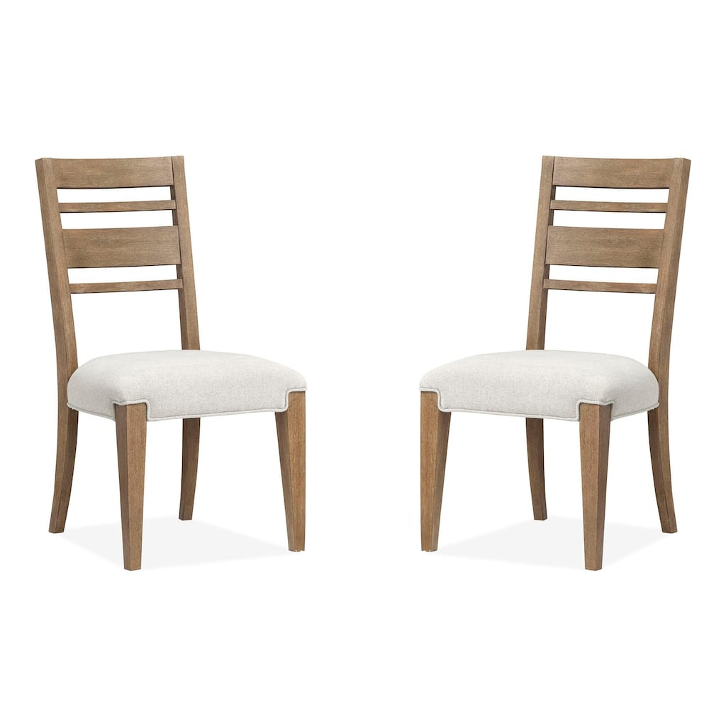 Magnussen Home Plum Creek Sierra Brown Upholstered Side Chair Two Pack - 20.63''W x 22.75''D x 38''H