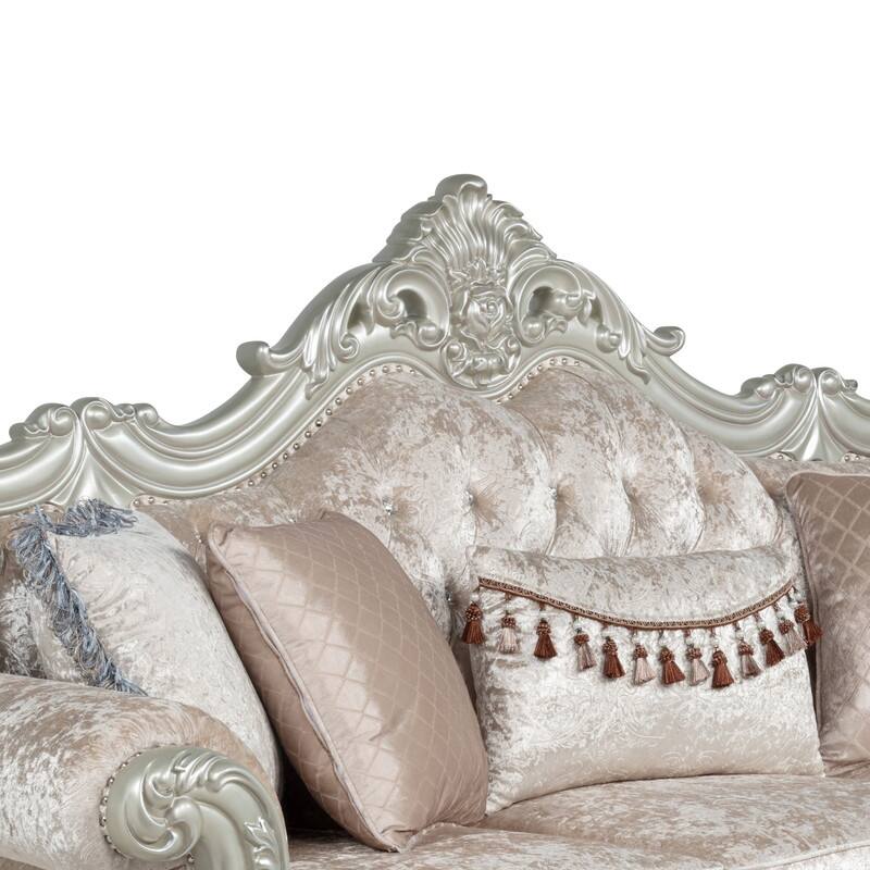 Best Master Furniture Cavari Champagne Pearl Traditional Sofa
