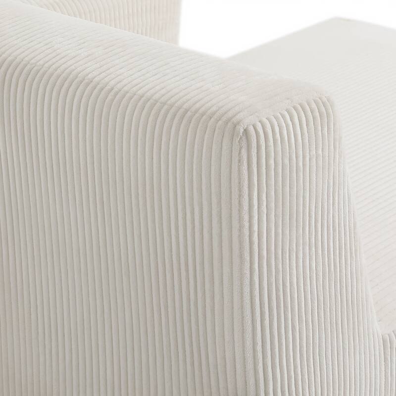 No Assembly Modular Corduroy Sectional Sofa Couch