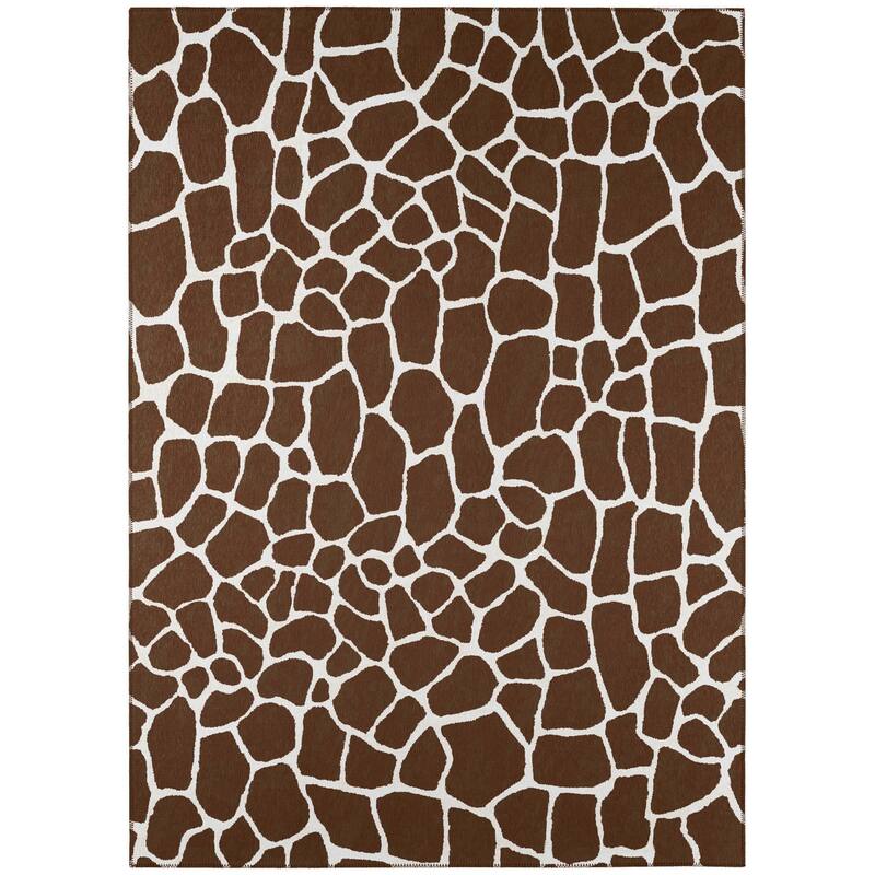 Addison Safari Giraffe Animal Print Area Rug