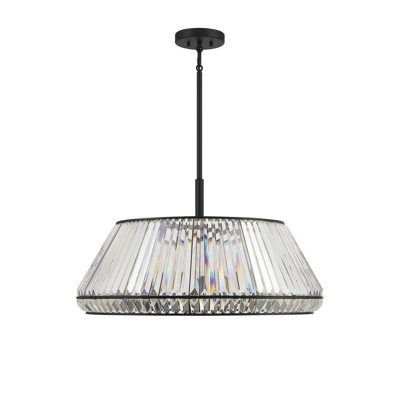 Savoy House 7-1610-6 Pyramid 6 Light 29" Wide Crystal Drum Chandelier