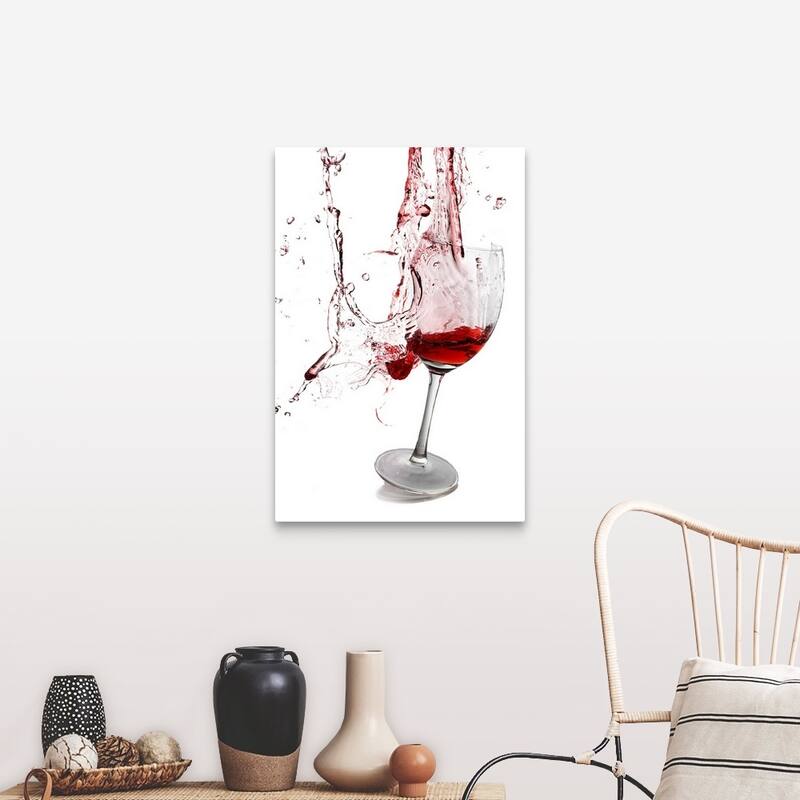 "Exploding wine glass" Canvas Wall Art - 24 x 36