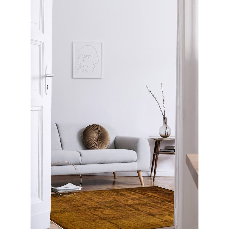 ECARPETGALLERY Hand-knotted Vibrance Brown, Olive Wool Rug - 9'0 x 11'9
