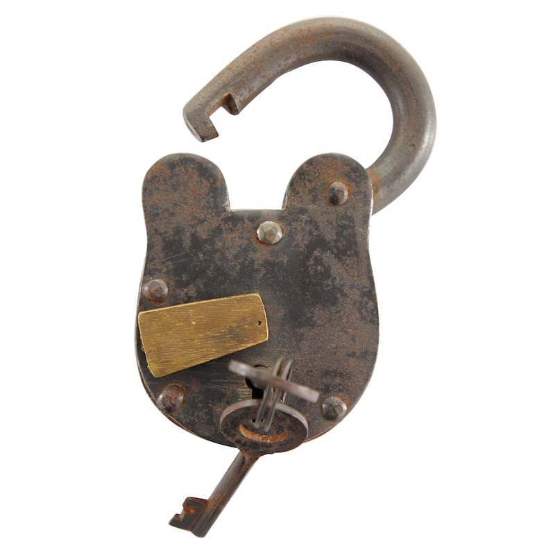 Bronze Metal Lock And Key
