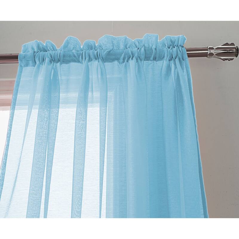 RT Designer Collection Celine Sheer 84 or 90-inch Rod Pocket Curtain Panel