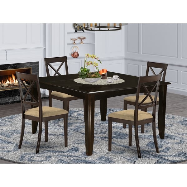 Shop Cappuccino Wood Expandable Dining Set Overstock 14366631