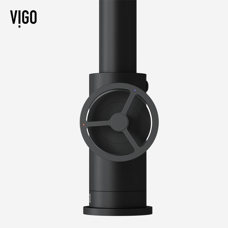 VIGO Cass Industrial 14" H Single Handle Kitchen Bar Faucet