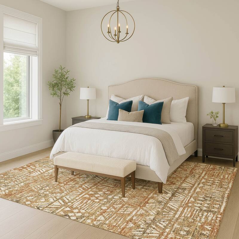 Machine Washable Indoor/ Outdoor Global Jara Chantille Rug