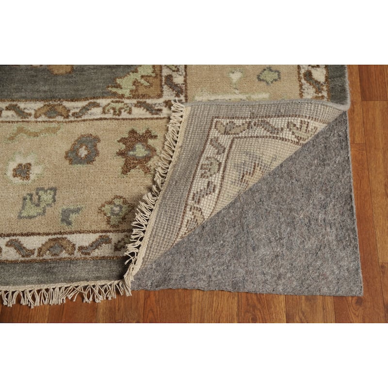 Gray Oushak Indian Area Rug Handmade Wool Carpet - 8'3" x 10'0"