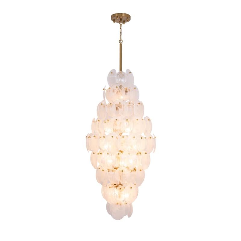 Artcraft Lily 15-Light Chandelier - Brushed Brass Finish