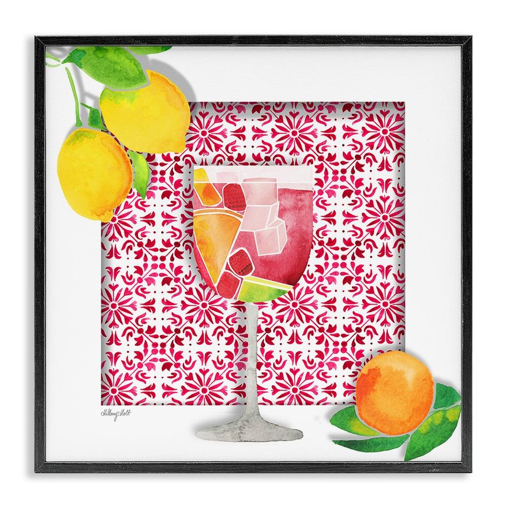 Stupell Fruity Sangria Drink Framed Giclee Art Design By Hillary Holt