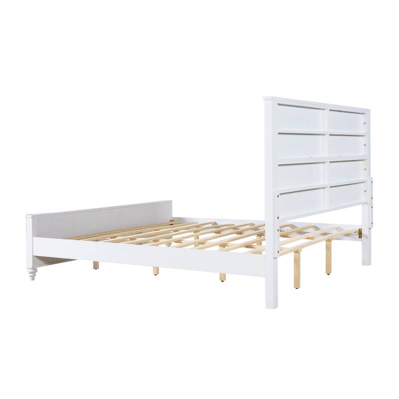 Christopher Knight Home - Silverton Modern 3-Piece Bedroom Set with Classic Grooved Panels Bed Frame & Matching Nightstands