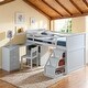 preview thumbnail 2 of 4, Sleek White Twin Loft Bed Set, Includes Desk & Storage