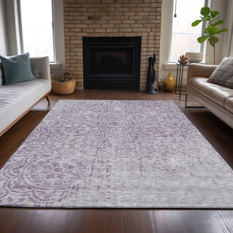 Machine Washable Indoor/ Outdoor Chantille Vintage Suzani Rug